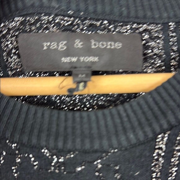 Rag & Bone Black Textured Knit Sweater Size Medium - Picture 2 of 7